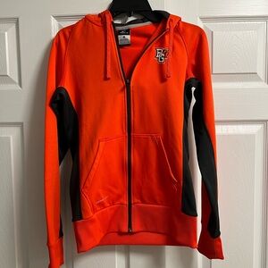 BGSU NIKE women’s small therma- fit zip up hoodie with peekaboo falcon logo